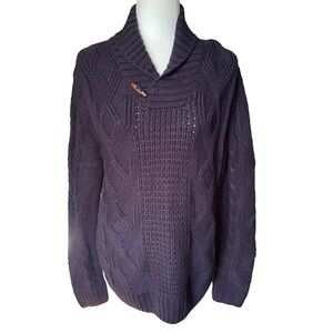 AMERICAN Threads Men’s Knitted Pullover Sweater Blue S